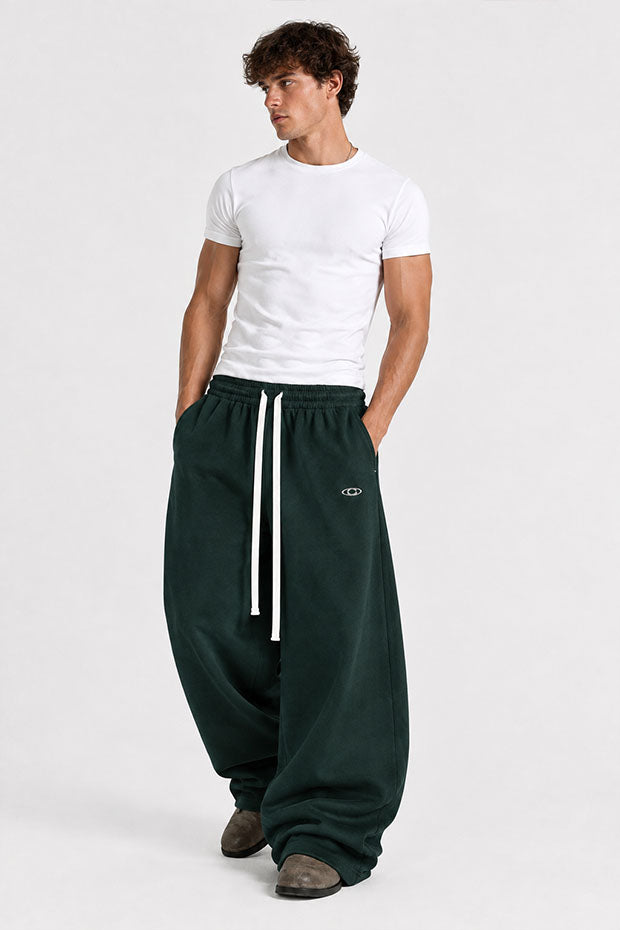 WIDE LEG FLEECE OFF GRID SWEATPANTS WITH DRAWSTRING