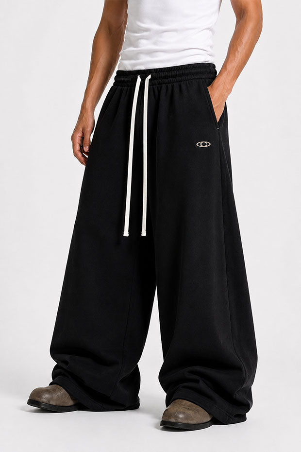 WIDE LEG FLEECE OFF GRID SWEATPANTS WITH DRAWSTRING