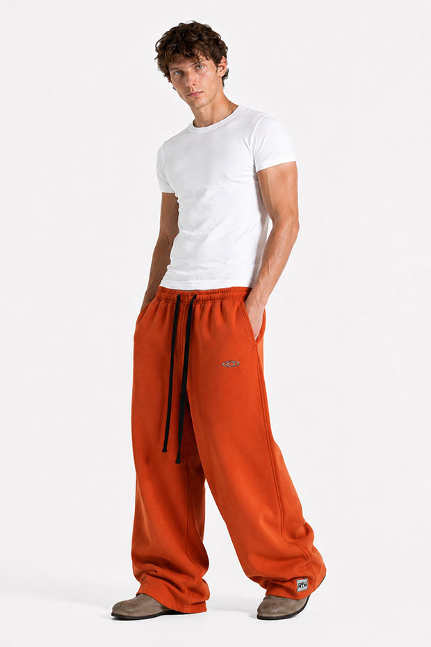 WIDE LEG FLEECE OFF GRID SWEATPANTS WITH DRAWSTRING