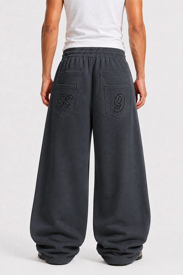 WIDE LEG FLEECE OFF GRID SWEATPANTS WITH DRAWSTRING