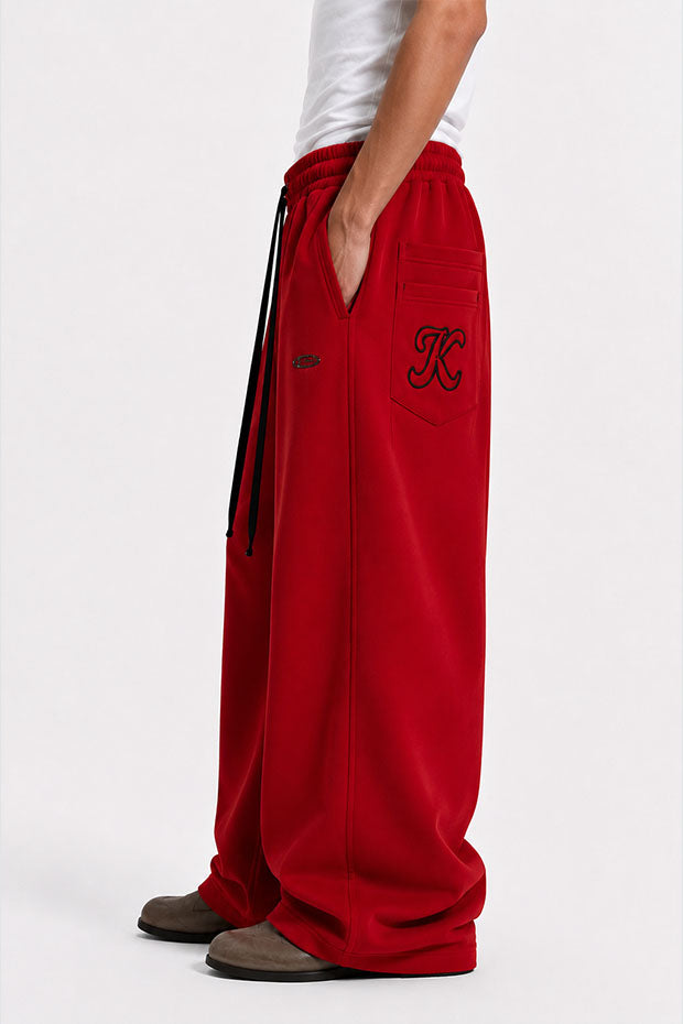 WIDE LEG FLEECE OFF GRID SWEATPANTS WITH DRAWSTRING