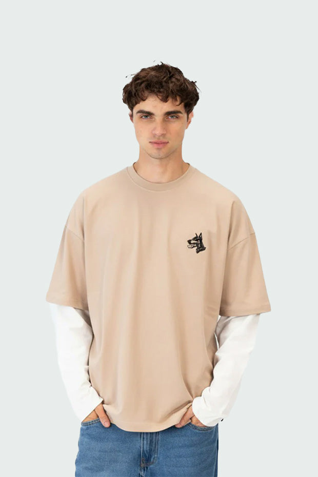 DOGY PRINT ROUNDED LONG SLEEVED CORRUPTK9 SWEATSHIRT
