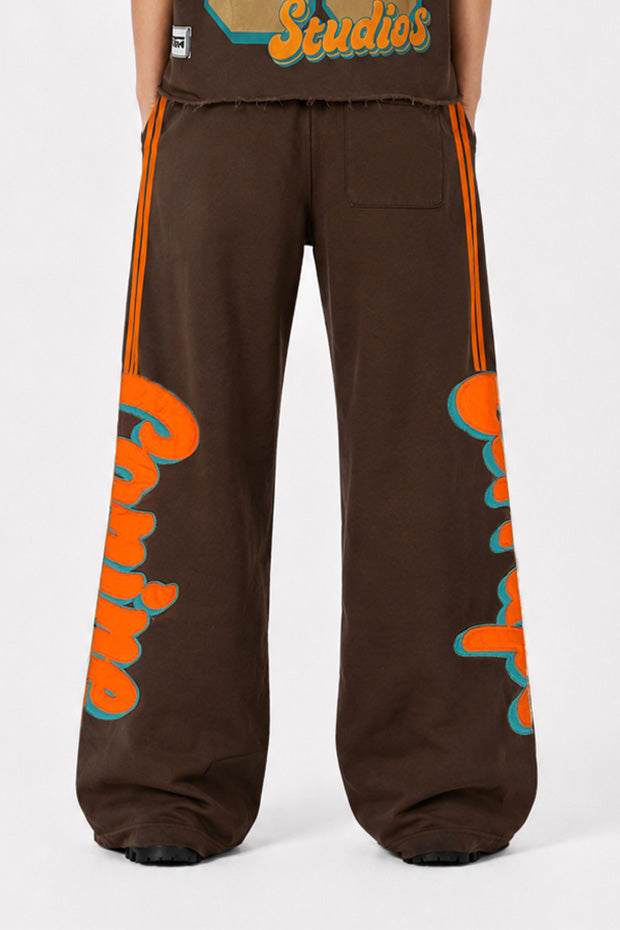 CORRUPT CANINE RETRO LEAGUE WIDE LEG SWEATPANTS