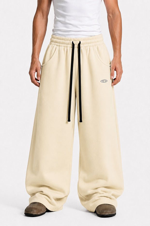 WIDE LEG FLEECE OFF GRID SWEATPANTS WITH DRAWSTRING