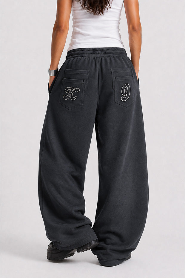 WIDE LEG FLEECE OFF GRID SWEATPANTS WITH DRAWSTRING
