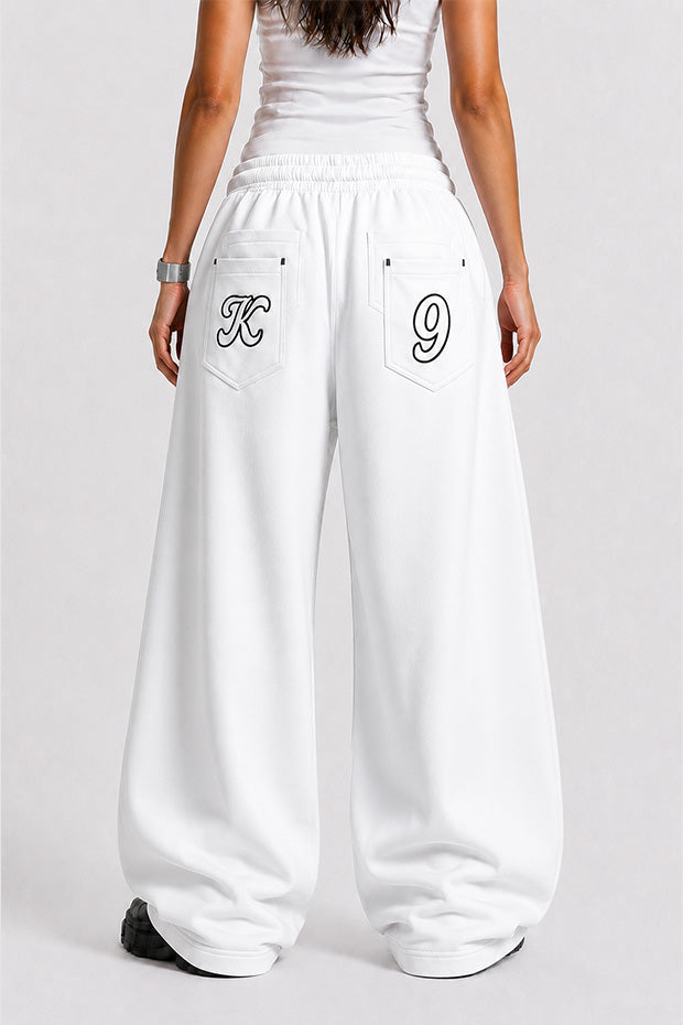 WIDE LEG FLEECE OFF GRID SWEATPANTS WITH DRAWSTRING