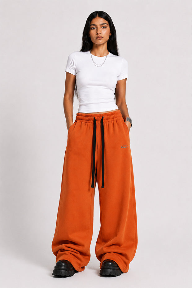 WIDE LEG FLEECE OFF GRID SWEATPANTS WITH DRAWSTRING