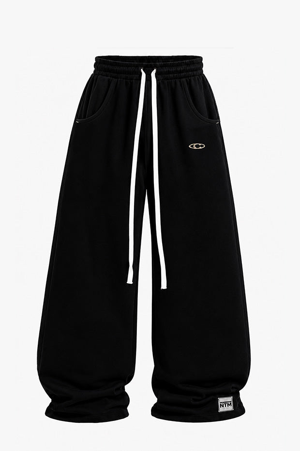 WIDE LEG FLEECE OFF GRID SWEATPANTS WITH DRAWSTRING