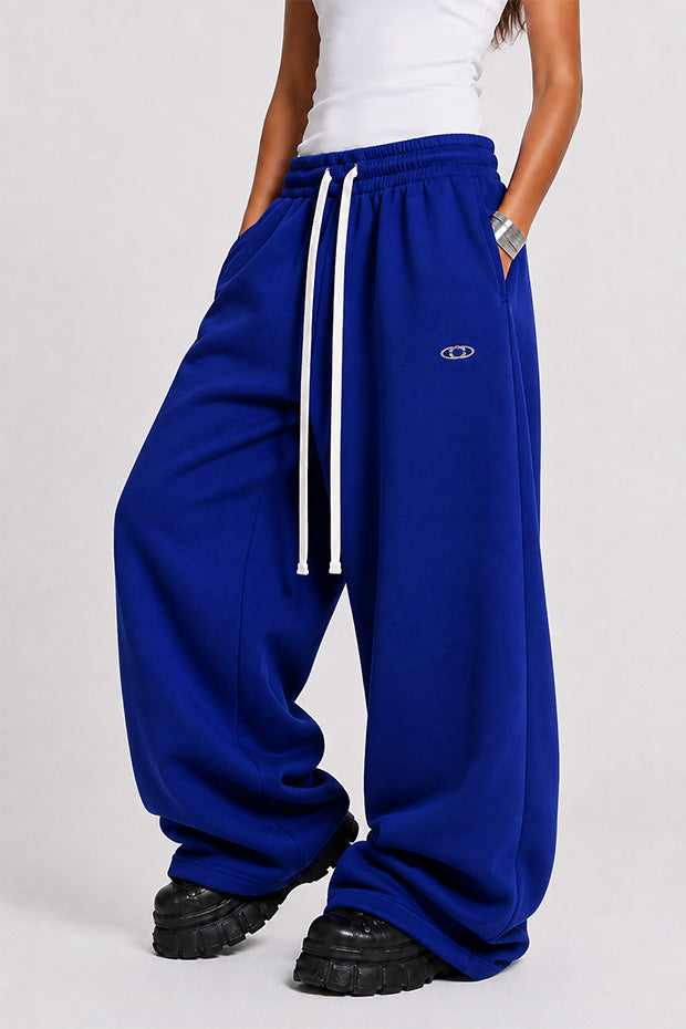 WIDE LEG FLEECE OFF GRID SWEATPANTS WITH DRAWSTRING