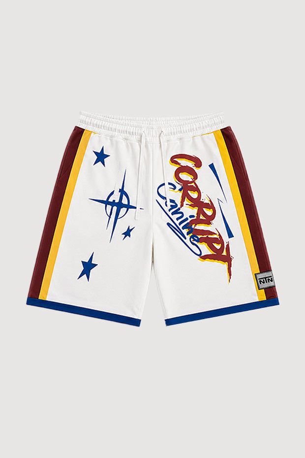 CORRUPT CANINE RETRO GRAFFITI BASKETBALL SHORTS