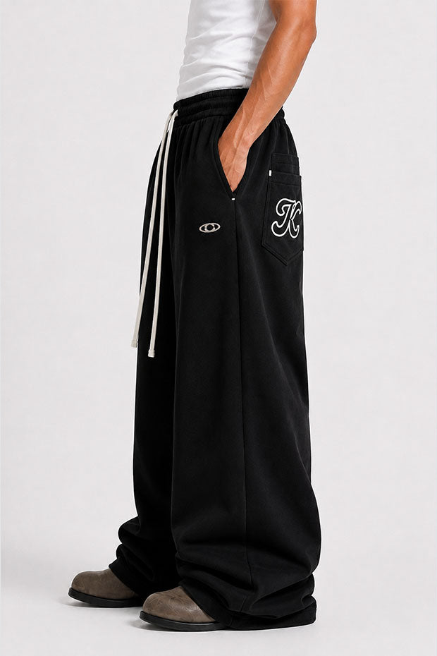 WIDE LEG FLEECE OFF GRID SWEATPANTS WITH DRAWSTRING