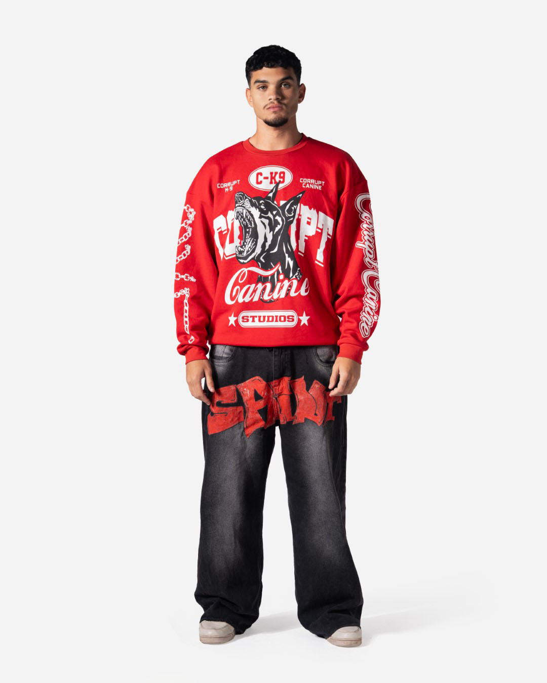 C-K9 SAVAGE DOG GRAPHIC CREWNECK SWEATSHIRT