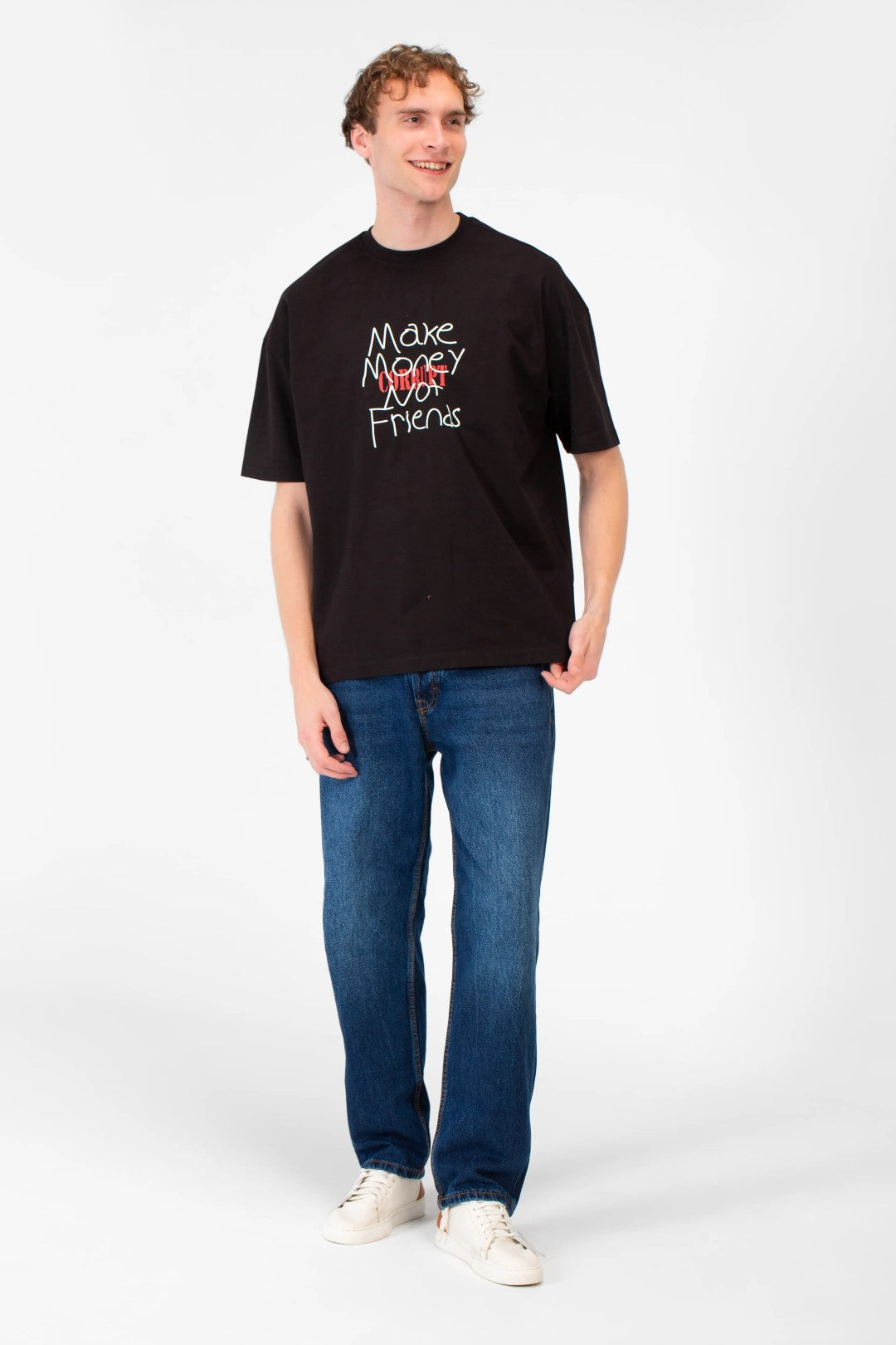 CORRUPT TEXT PRINT OVERSIZE T-SHIRT