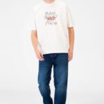 CORRUPT TEXT PRINT OVERSIZE T-SHIRT