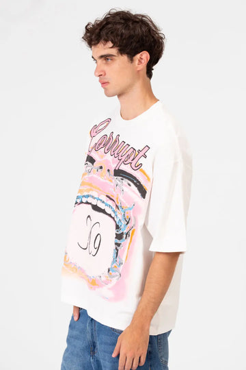 Corrupt k9 face print Half sleeve t-shirt