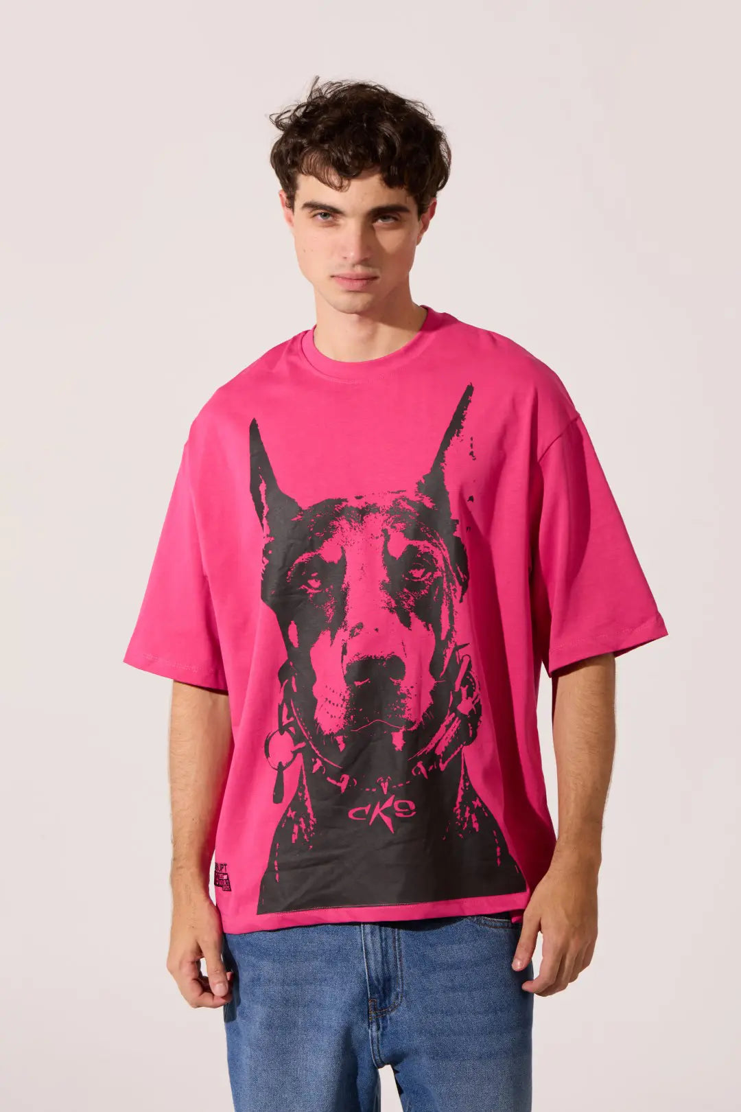 DOGGY PRINT HALF SLEEVE ROUNDED CK9 T-SHIRT