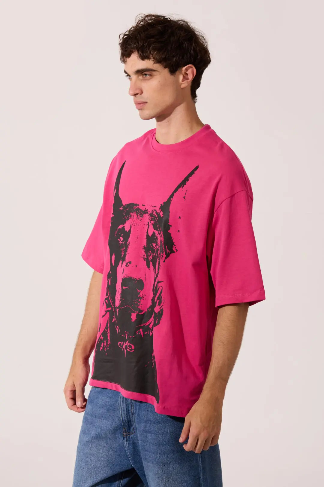 DOGGY PRINT HALF SLEEVE ROUNDED CK9 T-SHIRT