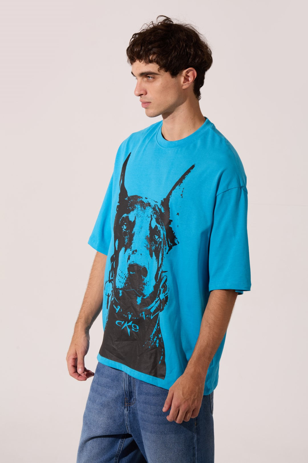 DOGGY PRINT HALF SLEEVE ROUNDED CK9 T-SHIRT