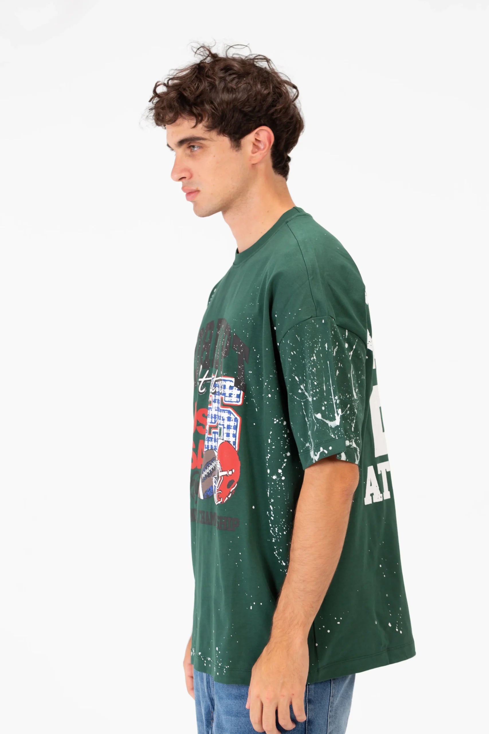 CORRUPT NINETIES VARSITY BASEBALL OVERSIZED T-SHIRT