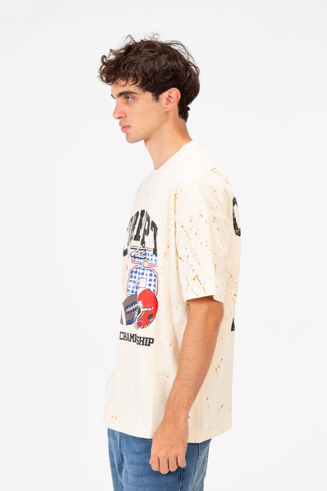 CORRUPT NINETIES VARSITY BASEBALL OVERSIZED T-SHIRT