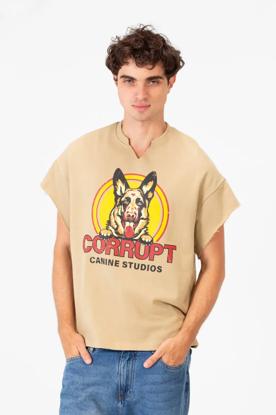 Corrupt dogy print short sleeves t-shirt