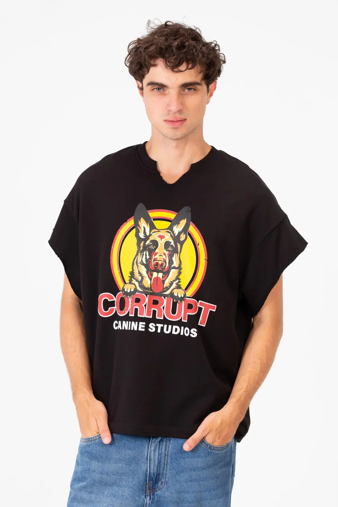 Corrupt dogy print short sleeves t-shirt