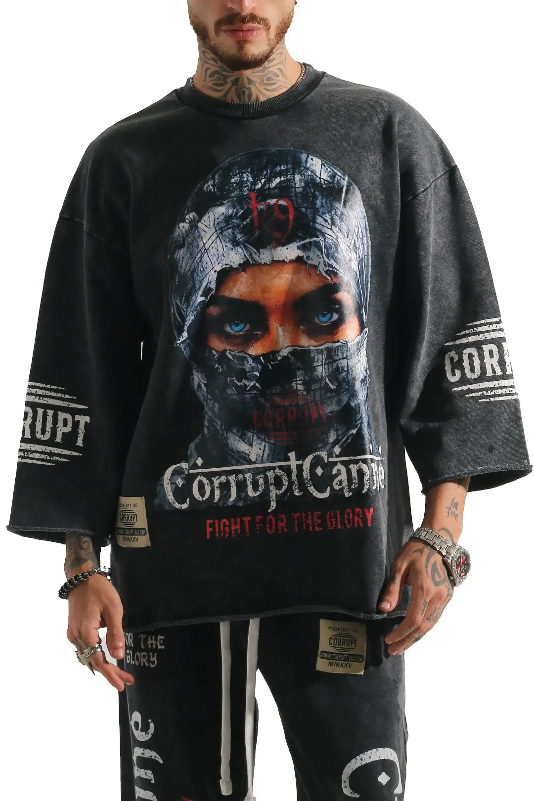 BOXY FIT WASHED CORRUPT T-SHIRT