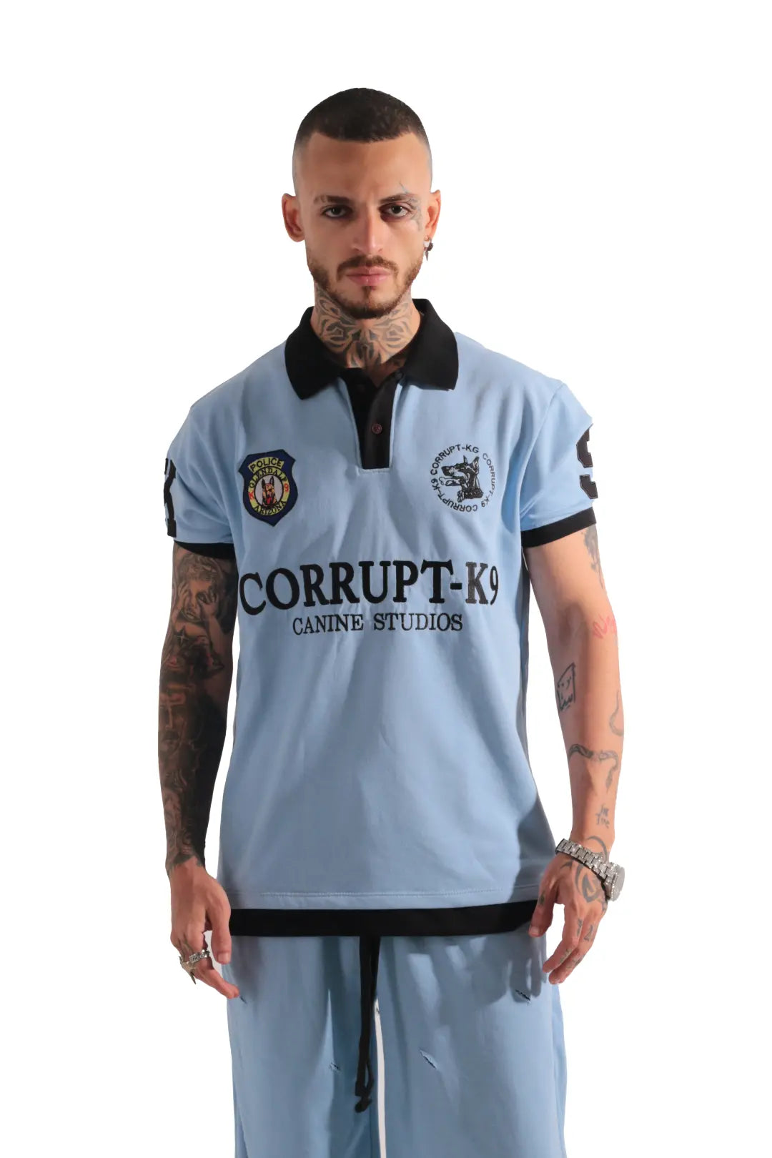 CORRUPT-K9 SLIM FIT POLO T-SHIRT