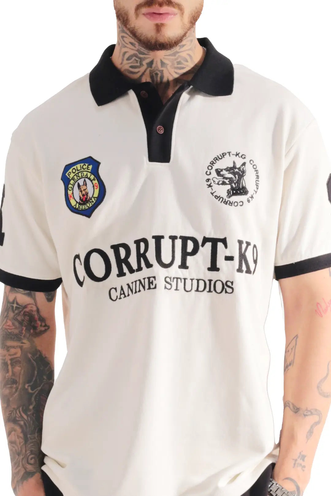 CORRUPT-K9 SLIM FIT POLO T-SHIRT