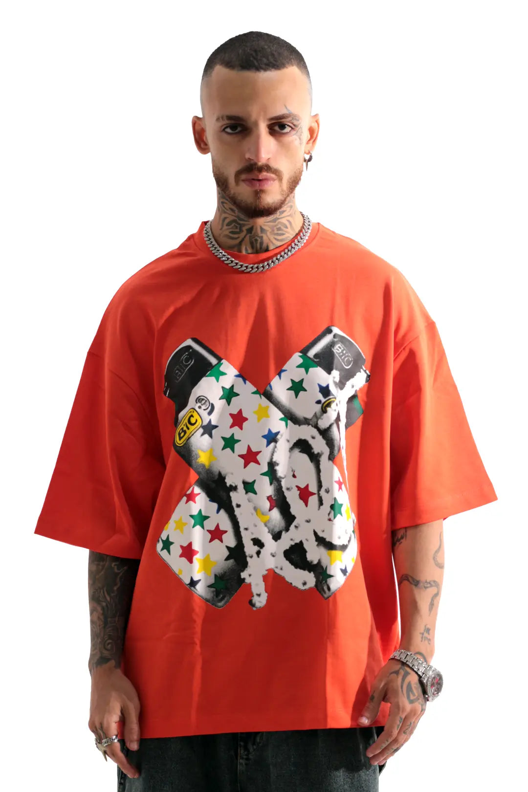 BOXY FIT TEE WITH PRINT