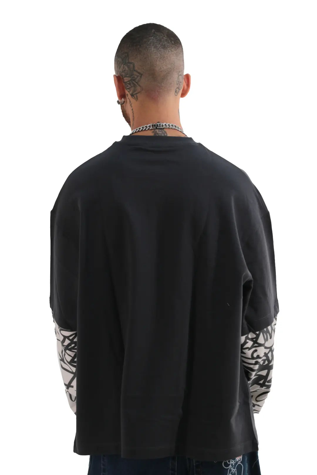 LONG SLEEVE CONNECTED PRINTED TEE
