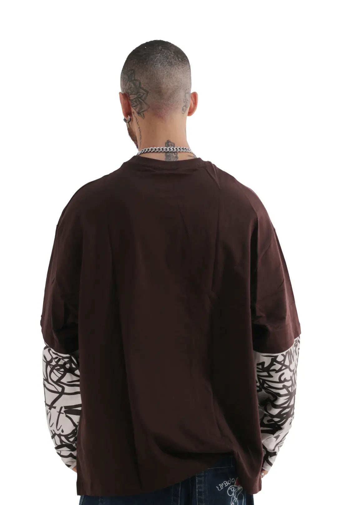 LONG SLEEVE CONNECTED PRINTED TEE