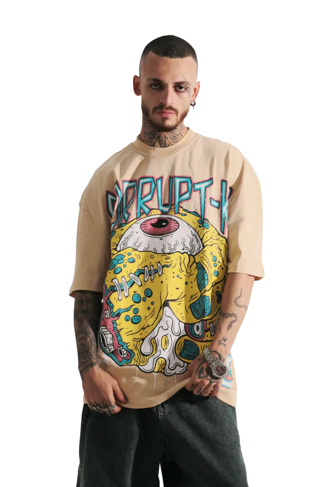 SHORT SLEEVE OVERSIZED PRINTED T-SHIRT