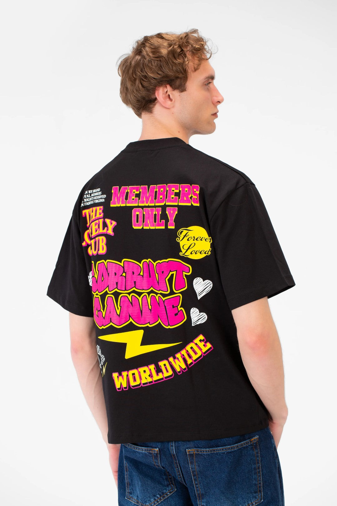 OVERSIZED TEXT PRINT T-SHIRT