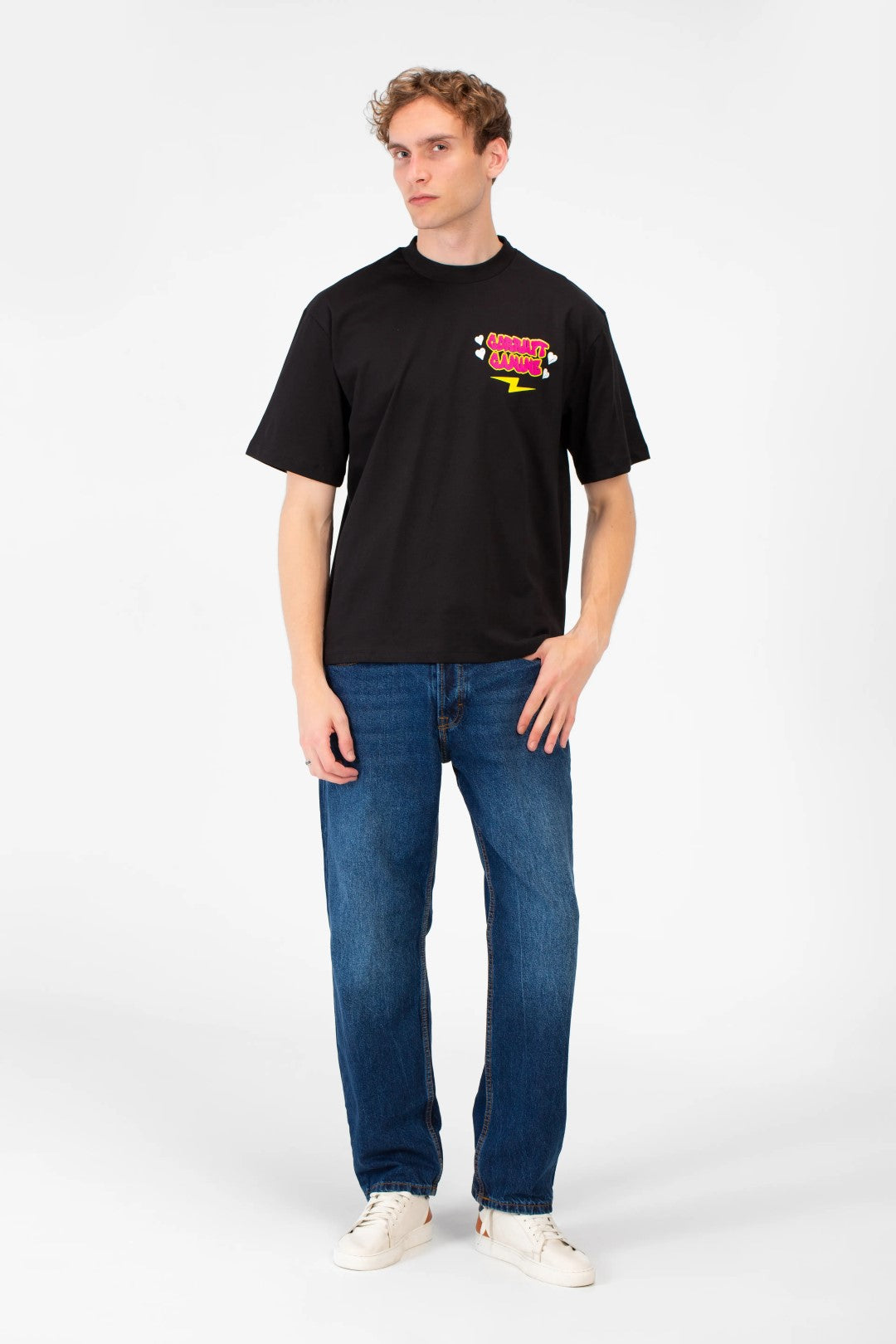 OVERSIZED TEXT PRINT T-SHIRT