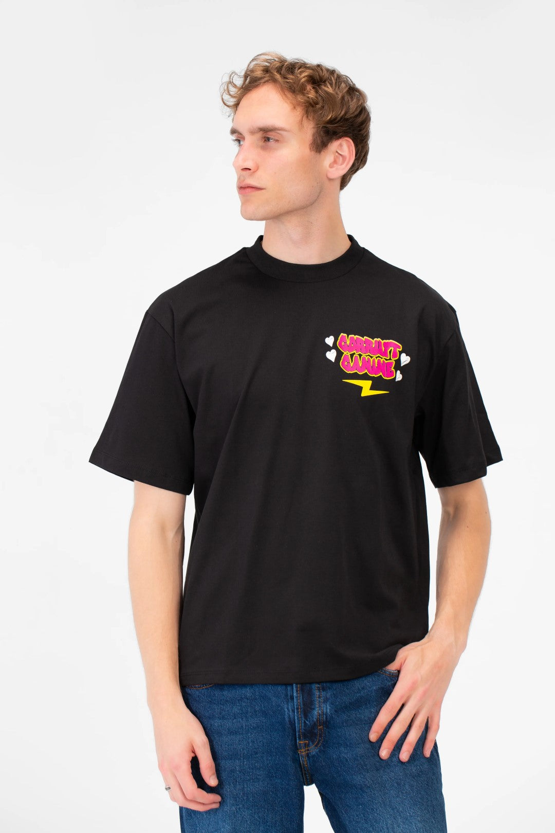 OVERSIZED TEXT PRINT T-SHIRT