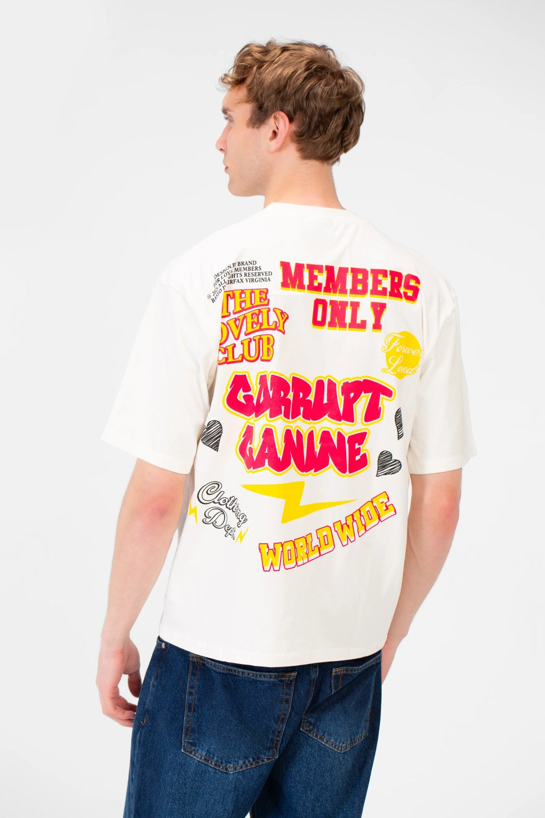OVERSIZED TEXT PRINT T-SHIRT