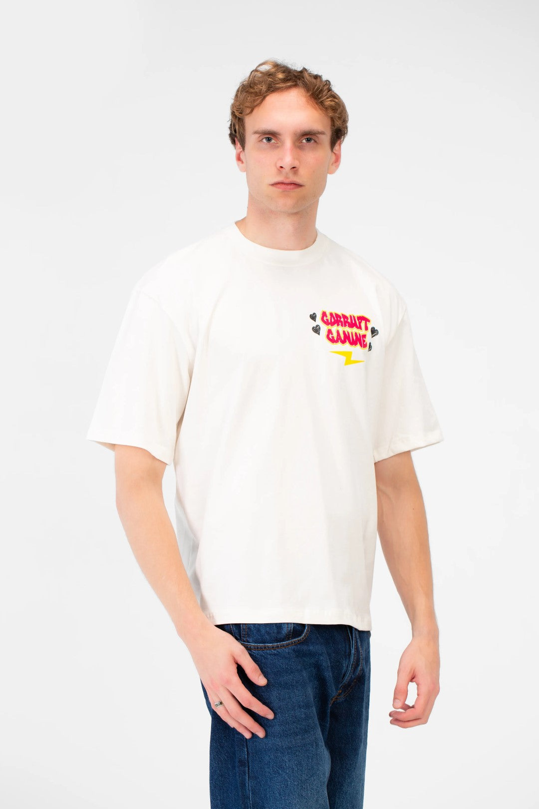 OVERSIZED TEXT PRINT T-SHIRT