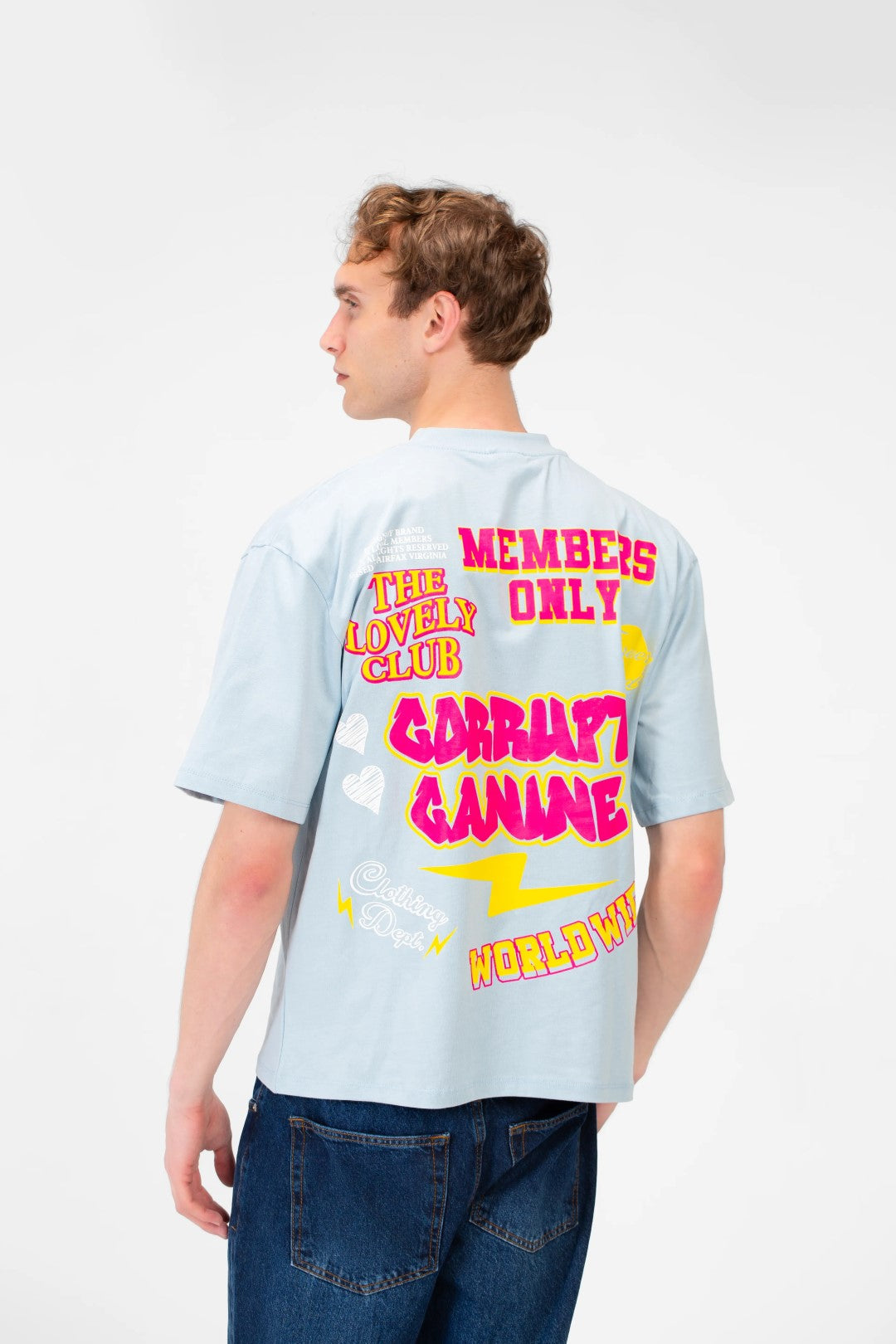 OVERSIZED TEXT PRINT T-SHIRT