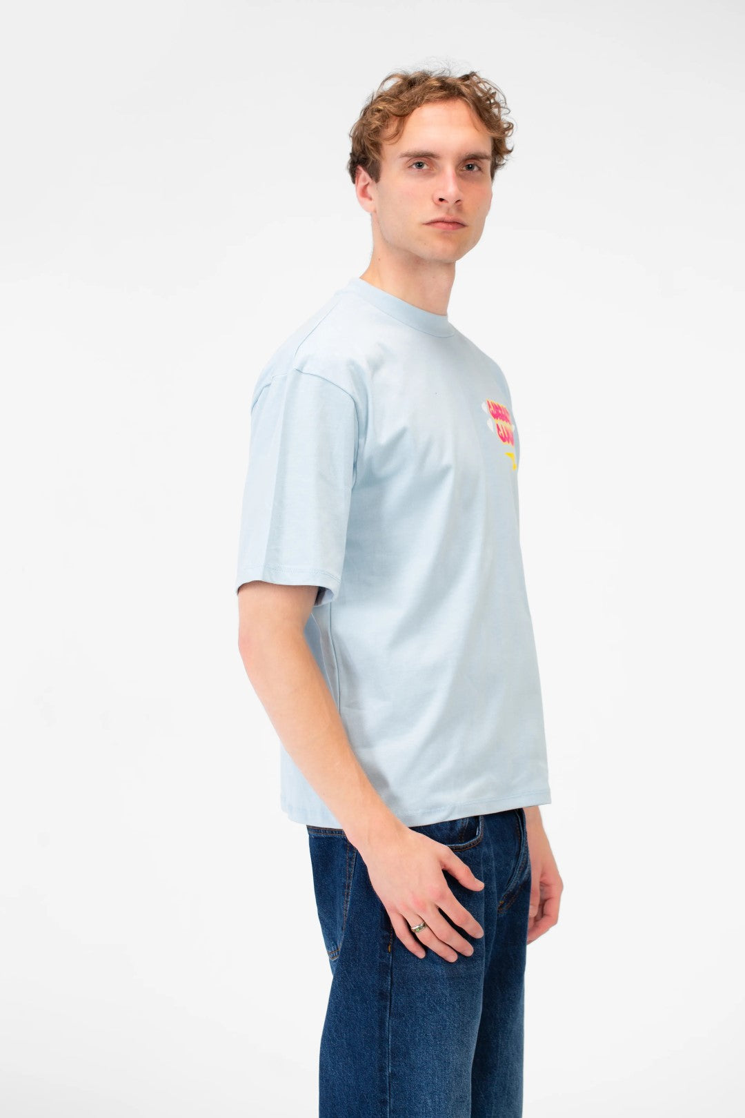 OVERSIZED TEXT PRINT T-SHIRT