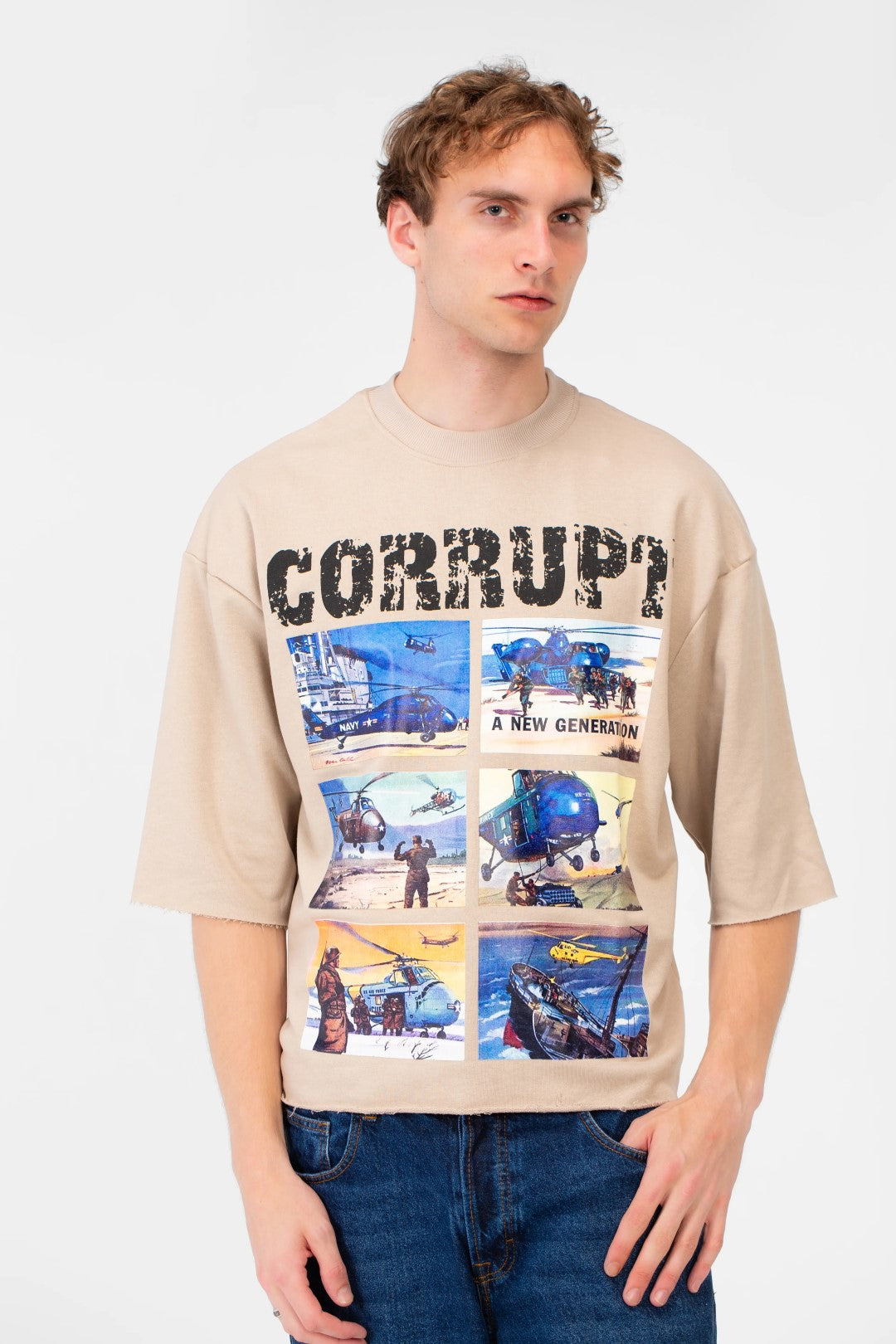 CORRUPT SCREENPRINT BOXY FIT T-SHIRT