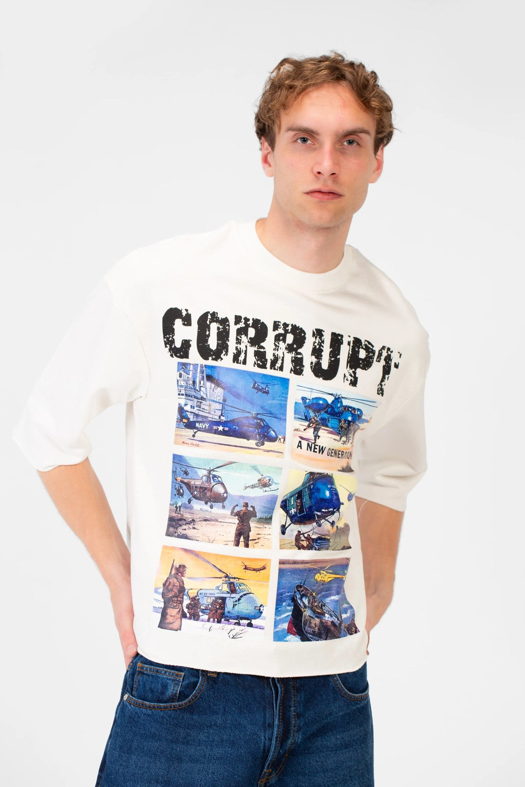 CORRUPT SCREENPRINT BOXY FIT T-SHIRT