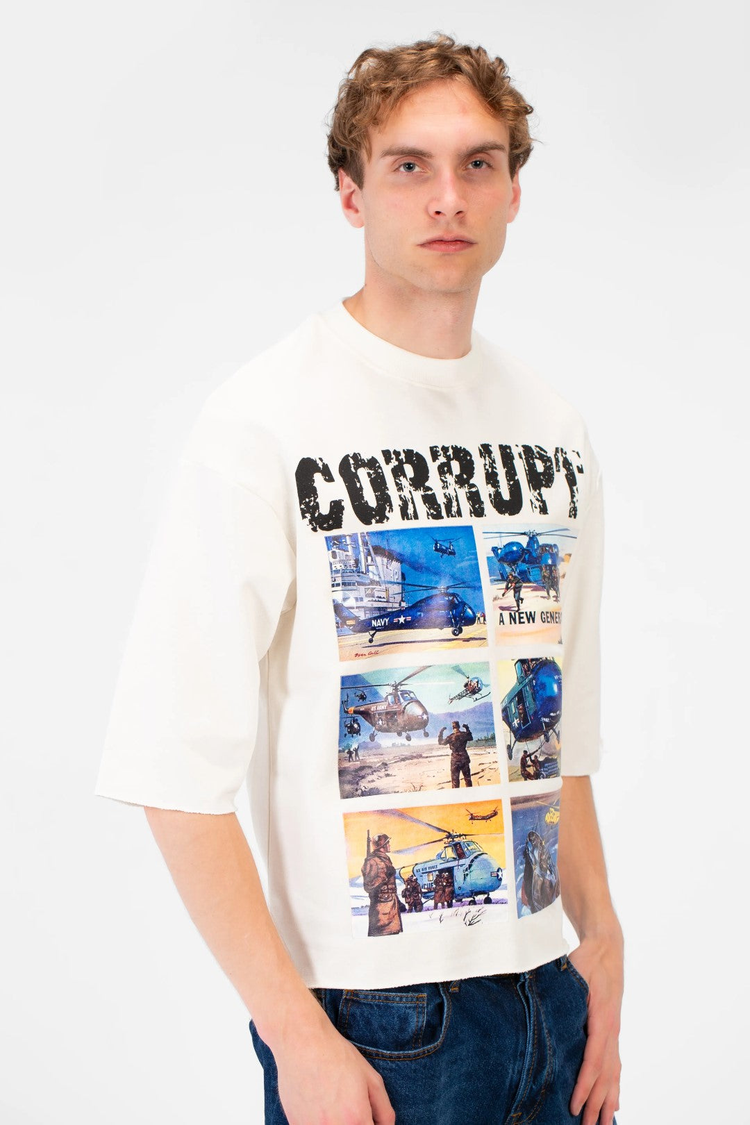 CORRUPT SCREENPRINT BOXY FIT T-SHIRT