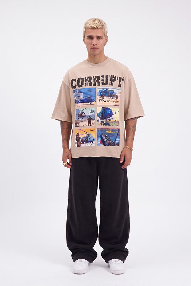 CORRUPT SCREENPRINT BOXY FIT T-SHIRT
