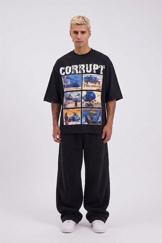 CORRUPT SCREENPRINT BOXY FIT T-SHIRT
