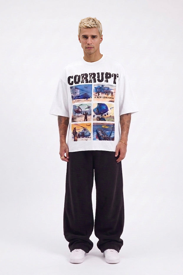 CORRUPT SCREENPRINT BOXY FIT T-SHIRT
