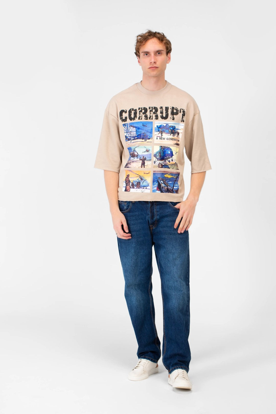 CORRUPT SCREENPRINT BOXY FIT T-SHIRT
