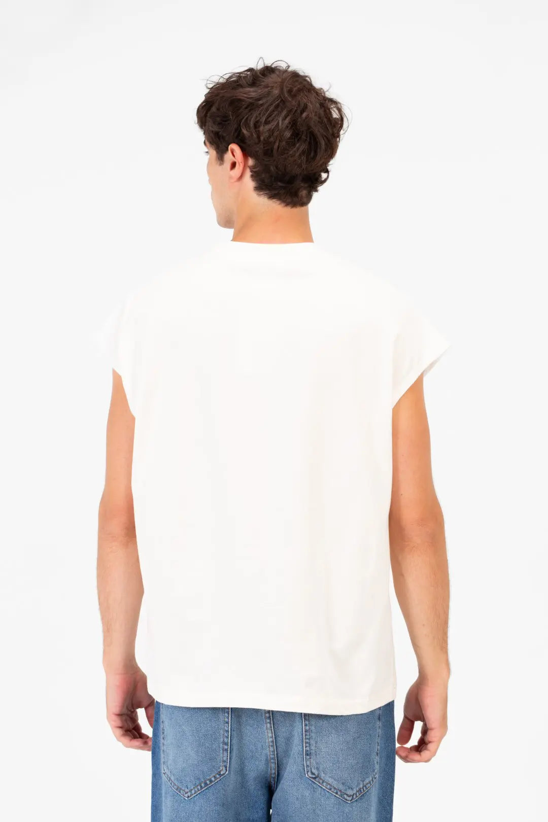 GRAPHIC PRINT RHIMSTONES SLEEVELESS CORRUPT CANINE T-SHIRT