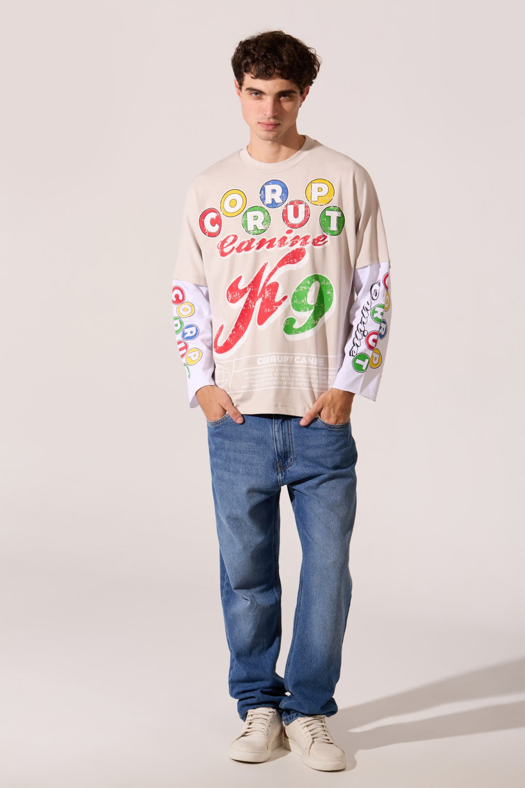 CORRUPT CANINE COLORED LONG SLEEVES CONNECTED ROUNDED NECK – corruptk9