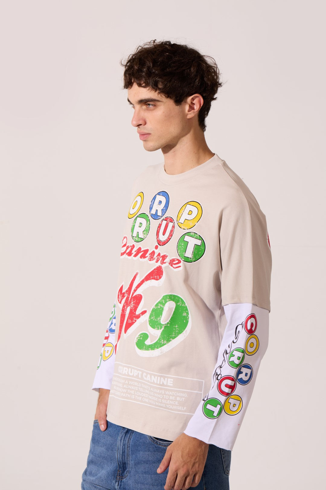 CORRUPT CANINE COLORED LONG SLEEVES CONNECTED ROUNDED NECK – corruptk9